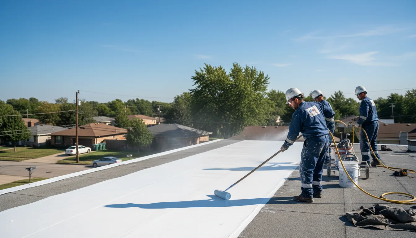 Commercial roof coating in Renault, IL near me